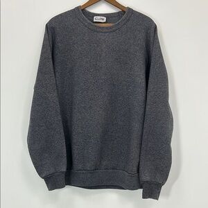 Vintage Cotton Ginny Charcoal Crew Neck Sweater Yoga Lounge Walk Exercise Cozy